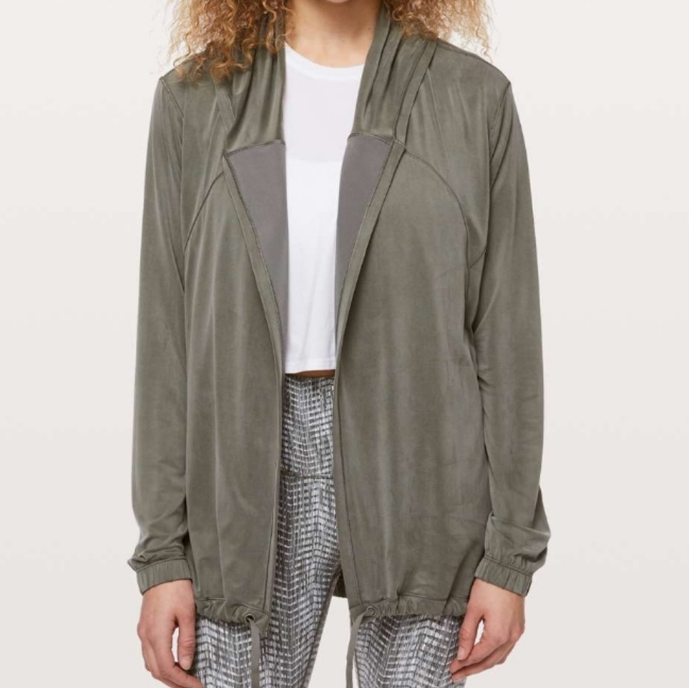 Lululemon Into Something Good Hoodie Jacket Grey Sage 4 - Picture 7 of 14